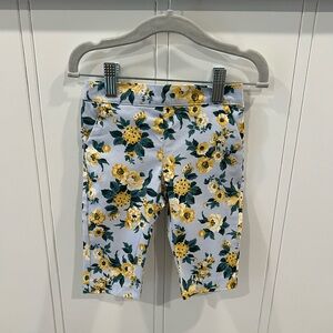 Janie and Jack Yellow and blue Floral pants, so cute for the spring time